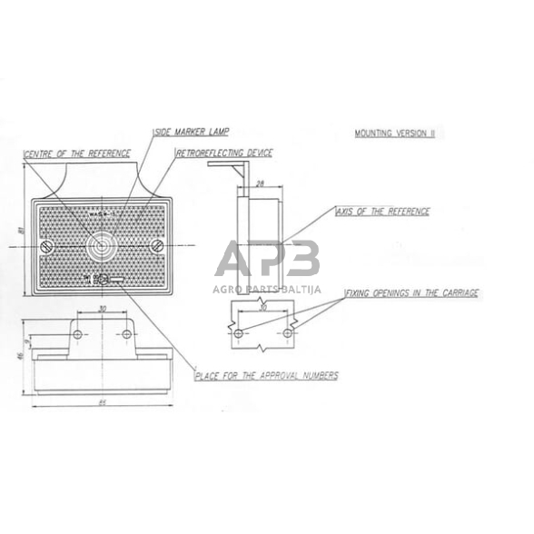 Priekabos žymeklio lemputė 12/24V, 86x81mm, Waś 1400690420 4 Priekabos žymeklio lemputė 12/24V, 86x81mm, Waś 1400690420 4