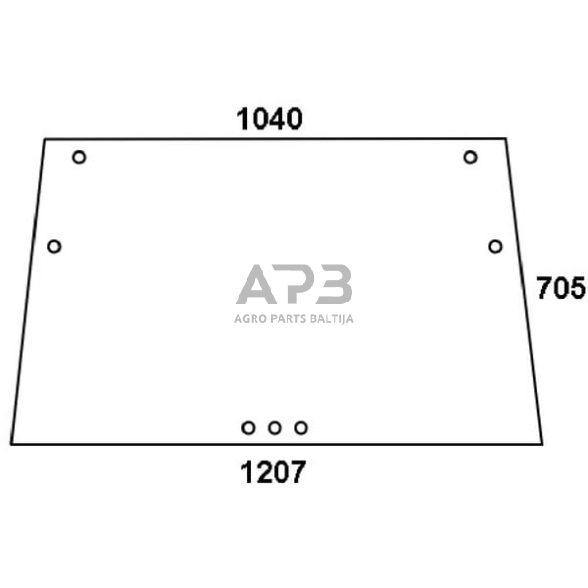 Priekinis kabinos stiklas 04340308N Priekinis kabinos stiklas 04340308N