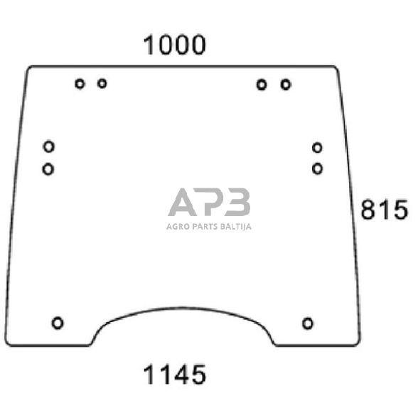 Priekinis kabinos stiklas 87580303N Priekinis kabinos stiklas 87580303N