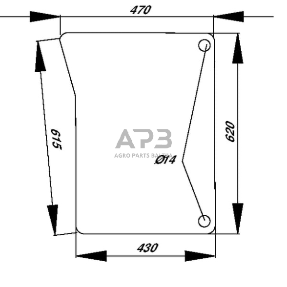 Priekinis kabinos stiklas apatinis D8182 Priekinis kabinos stiklas apatinis D8182