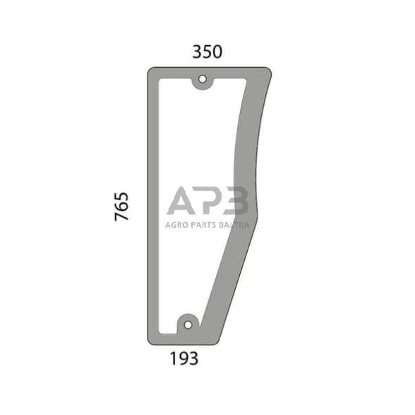 Priekinis kabinos stiklas apatinis, kairės pusės ER200621N Priekinis kabinos stiklas apatinis, kairės pusės ER200621N