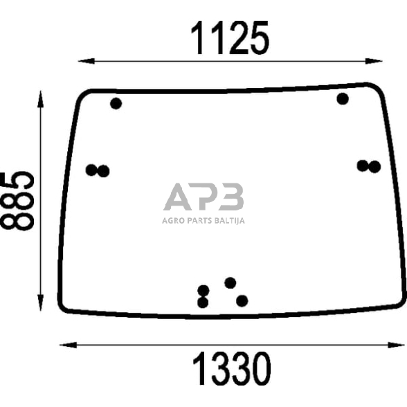Priekinis kabinos stiklas apatinis SDF 001064030 Priekinis kabinos stiklas apatinis SDF 001064030