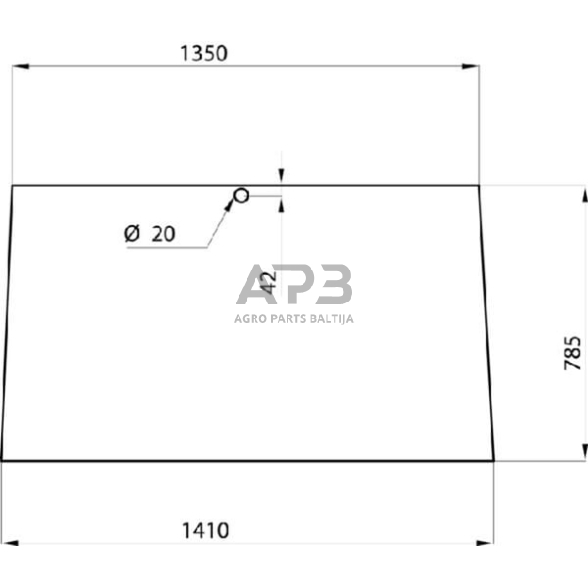Priekinis kabinos stiklas D4010 Priekinis kabinos stiklas D4010