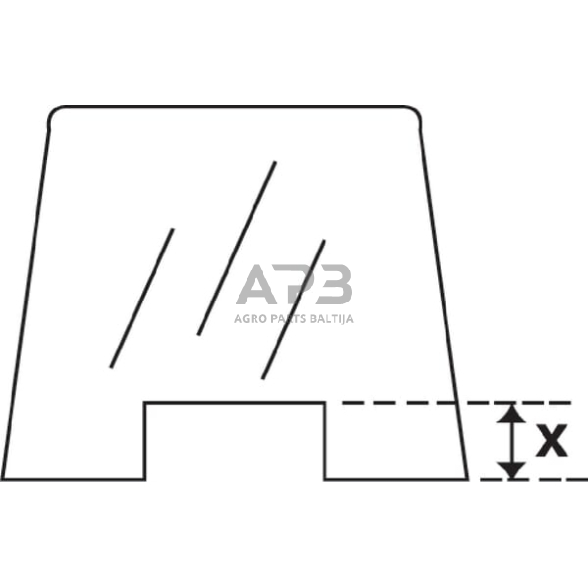 Priekinis kabinos stiklas D6901 Priekinis kabinos stiklas D6901