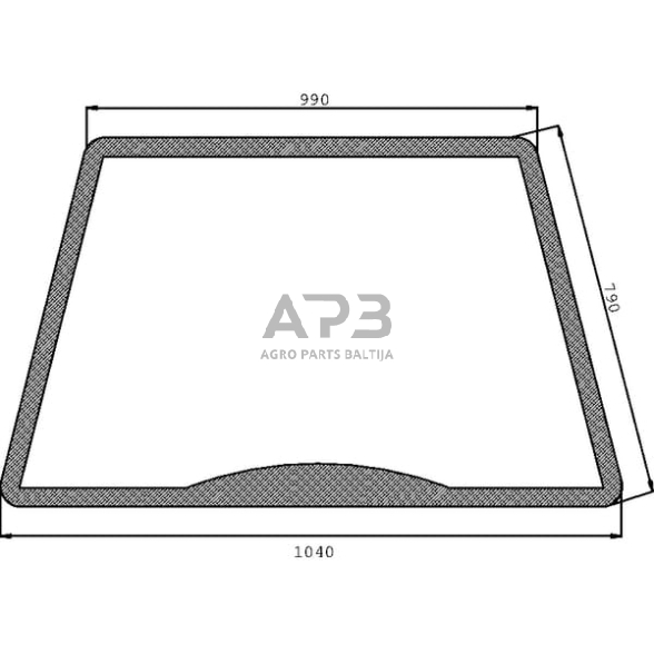Priekinis kabinos stiklas D7540 Priekinis kabinos stiklas D7540