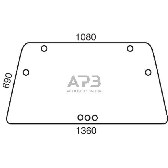 Priekinis kabinos stiklas D7710 Priekinis kabinos stiklas D7710