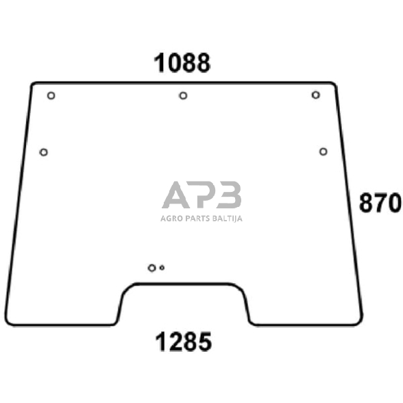 Priekinis kabinos stiklas D7781T Priekinis kabinos stiklas D7781T