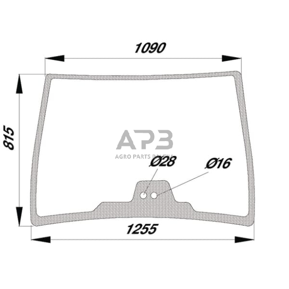 Priekinis kabinos stiklas G716810040050N Priekinis kabinos stiklas G716810040050N