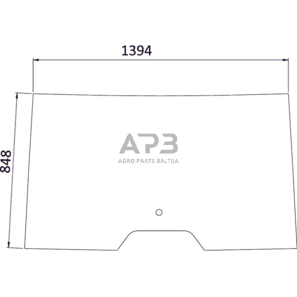 Priekinis kabinos stiklas viršutinis 0011171671N Priekinis kabinos stiklas viršutinis 0011171671N