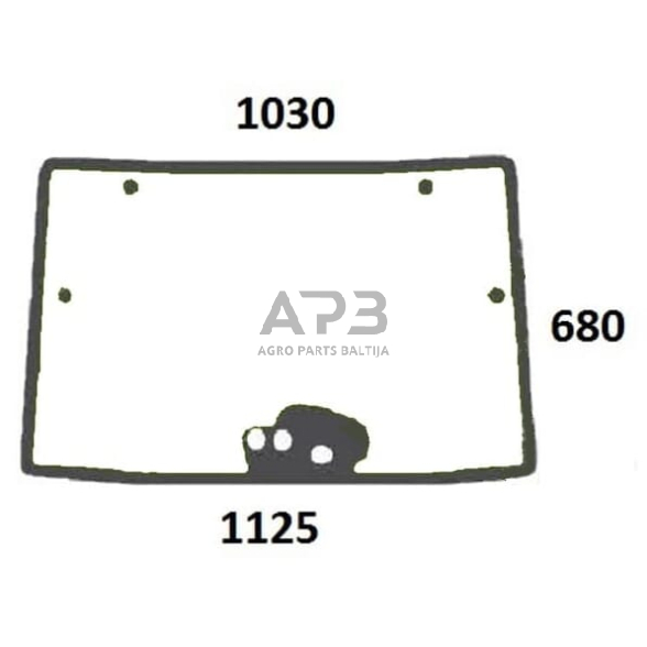 Priekinis kabinos stiklas viršutinis 00150354010N Priekinis kabinos stiklas viršutinis 00150354010N