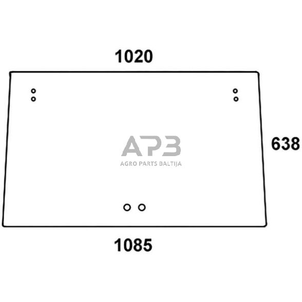 Priekinis kabinos stiklas viršutinis 134471021N Priekinis kabinos stiklas viršutinis 134471021N