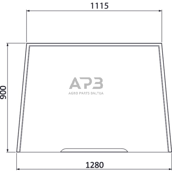 Priekinis kabinos stiklas viršutinis 3902148M1N Priekinis kabinos stiklas viršutinis 3902148M1N