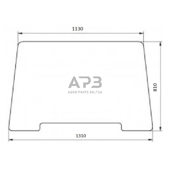 Priekinis kabinos stiklas viršutinis 87304257N Priekinis kabinos stiklas viršutinis 87304257N