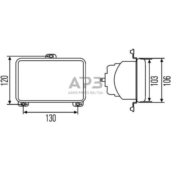 Priekinis žibintas Halogenas 12/24V, Hella 1AB006277127 2 Priekinis žibintas Halogenas 12/24V, Hella 1AB006277127 2