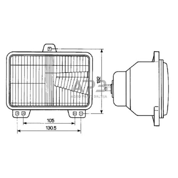 Priekinis žibintas montuojamas Halogenas 179x93.5x120.5mm, Cobo 05569000 1 Priekinis žibintas montuojamas Halogenas 179x93.5x120.5mm, Cobo 05569000 1