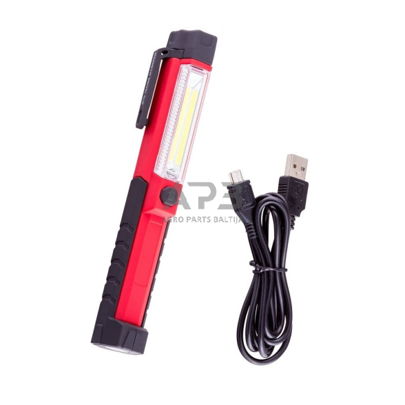 Prožektorius darbui COB (1.5W) + LED1 (įkraunamas) Prožektorius darbui COB (1.5W) + LED1 (įkraunamas)