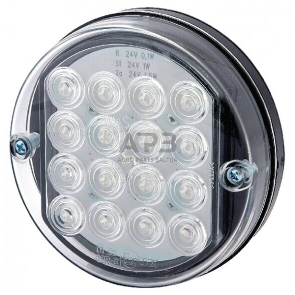 Priekabos galinis LED žibintas 12/24V, Ø175mm, Waś 1400681910 Priekabos galinis LED žibintas 12/24V, Ø175mm, Waś 1400681910