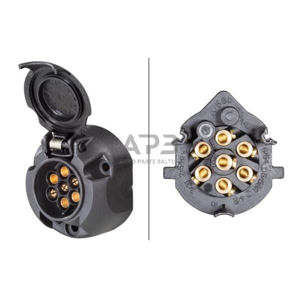 Priekabos rozetė 7 kontaktų Hella K18, 8JB001943001 5 Priekabos rozetė 7 kontaktų Hella K18, 8JB001943001 5