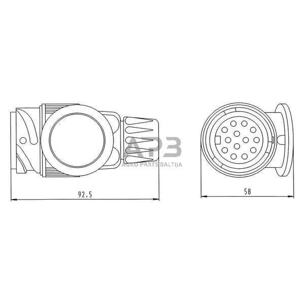 Priekabos kištukas 13 kontaktų ERICH JAEGER 221036JAE 2
