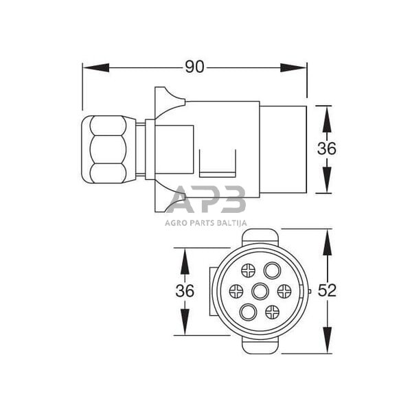 Priekabos kištukas 7 kontaktų Britax 1409901 1 Priekabos kištukas 7 kontaktų Britax 1409901 1