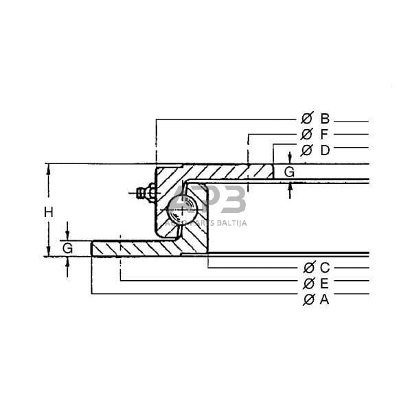 Priekabos posūkio žiedas 41412 2
