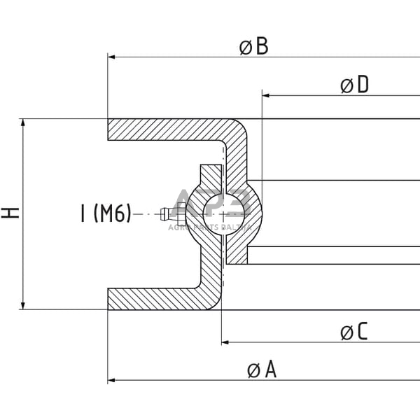 Priekabos posūkio žiedas La Leonessa U01N100 1