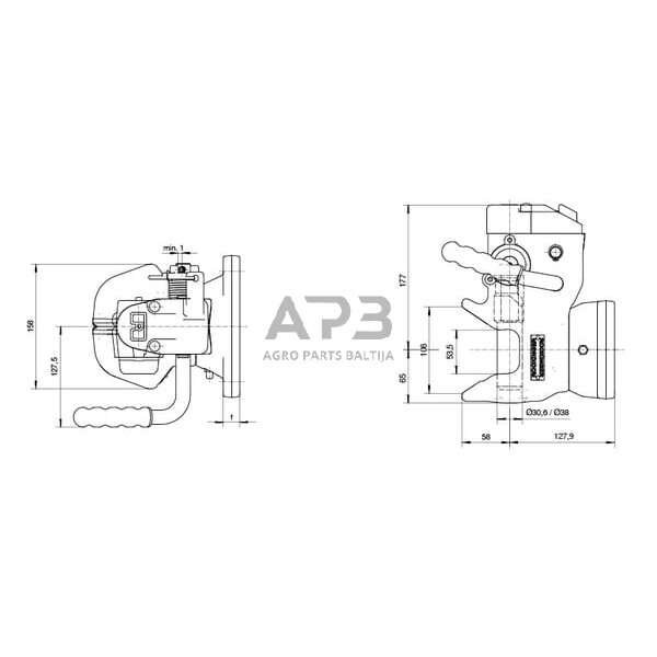 Priekabos prikabinimas automatinis 160x100mm Rockinger RO865B50300 1 Priekabos prikabinimas automatinis 160x100mm Rockinger RO865B50300 1