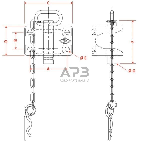 Priekabos prikabinimas rankinis Walterscheid 8002461 3 Priekabos prikabinimas rankinis Walterscheid 8002461 3