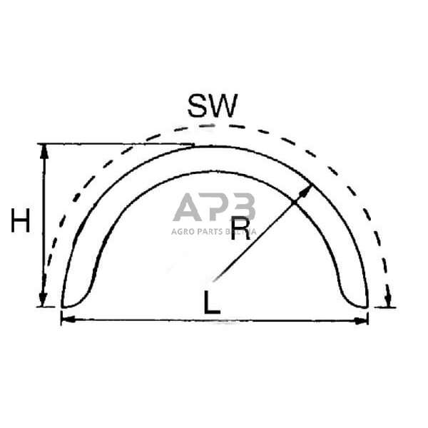 Priekabos purvasaugis 13'' 2vnt. E1302 1