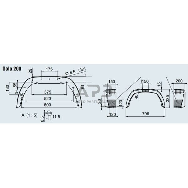 Priekabos purvasaugis AL-KO BKS PVC 1259576 2 Priekabos purvasaugis AL-KO BKS PVC 1259576 2