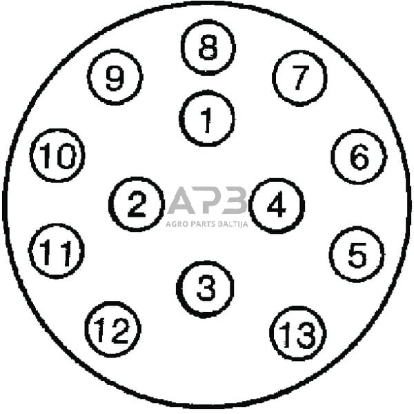 Priekabos rozetė 13 kontaktų LA403019 1 Priekabos rozetė 13 kontaktų LA403019 1