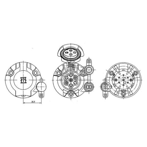 Priekabos rozetė 7 + 1 kontaktų ERICH JAEGER 101240JAE 5