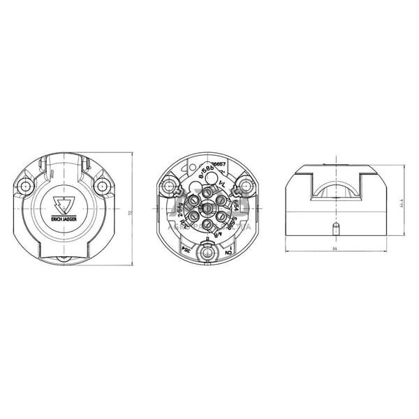 Priekabos rozetė 7 kontaktų ERICH JAEGER 101285JAE 2 Priekabos rozetė 7 kontaktų ERICH JAEGER 101285JAE 2
