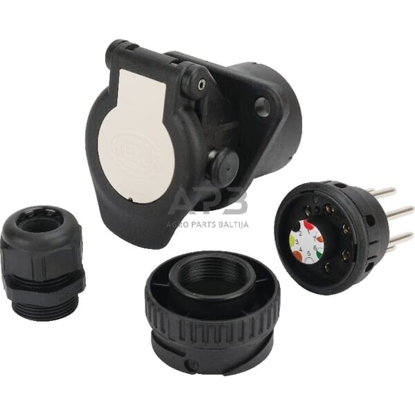 Priekabos rozetė 7 kontaktų Hella 8JB007645031 Priekabos rozetė 7 kontaktų Hella 8JB007645031