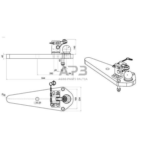 Priekabos sukabinimas su plokšte 80mm Scharmüller 009603100A11 4 Priekabos sukabinimas su plokšte 80mm Scharmüller 009603100A11 4