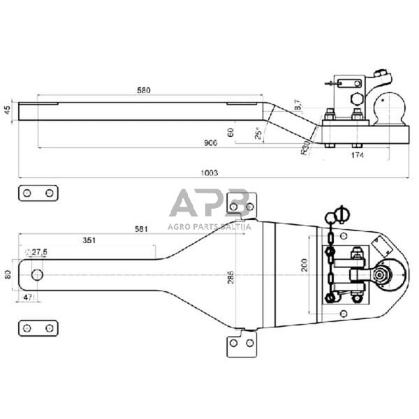 Priekabos sukabinimas su plokšte K80 Scharmüller 009603850A17 3