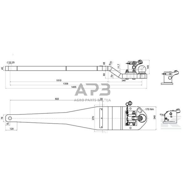 Priekabos sukabinimas su plokšte K80 Walterscheid 8003680 2 Priekabos sukabinimas su plokšte K80 Walterscheid 8003680 2