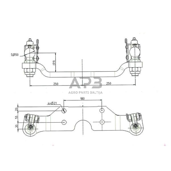 Priekabos sukabinimas su priverstiniu vairavimu Sauermann C90337908 2 Priekabos sukabinimas su priverstiniu vairavimu Sauermann C90337908 2