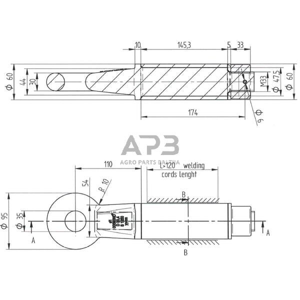 Priekabos sukabinimo kilpa apvali 35mm 14T OTO161 1 Priekabos sukabinimo kilpa apvali 35mm 14T OTO161 1