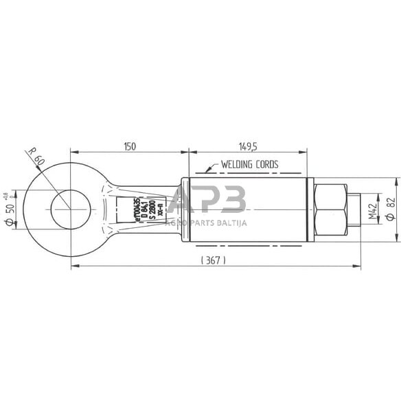 Priekabos sukabinimo kilpa apvali 50mm 30T OTO201 1 Priekabos sukabinimo kilpa apvali 50mm 30T OTO201 1