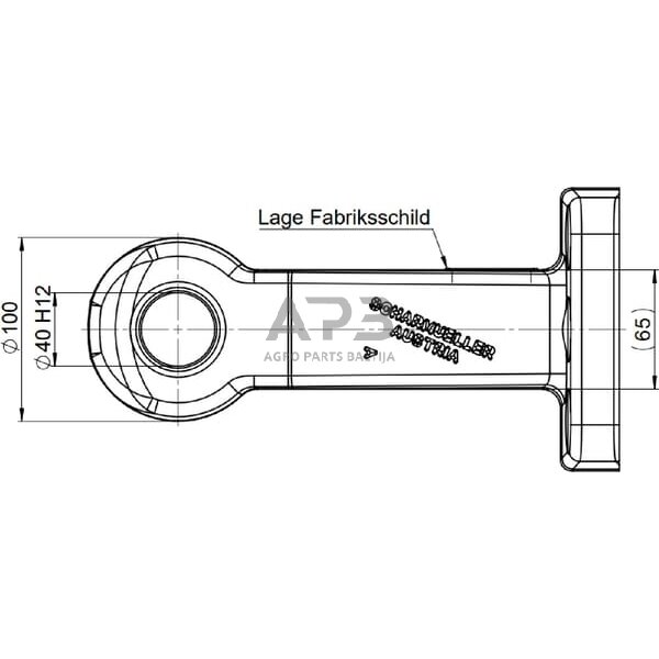 Priekabos sukabinimo kilpa su flanšu 110x100 Scharmüller 00652240A90 1 Priekabos sukabinimo kilpa su flanšu 110x100 Scharmüller 00652240A90 1
