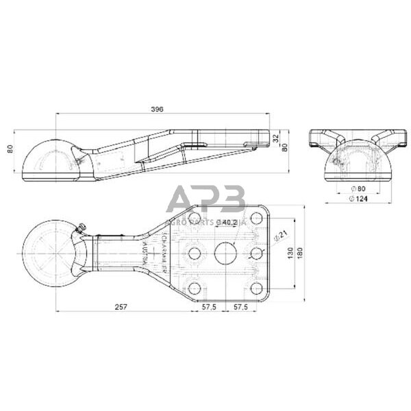 Priekabos sukabinimo kilpa su flanšu Scharmüller 00650940A02 2 Priekabos sukabinimo kilpa su flanšu Scharmüller 00650940A02 2