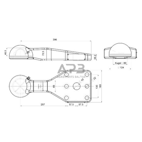 Priekabos sukabinimo kilpa su flanšu Scharmüller 00655900A02 3 Priekabos sukabinimo kilpa su flanšu Scharmüller 00655900A02 3
