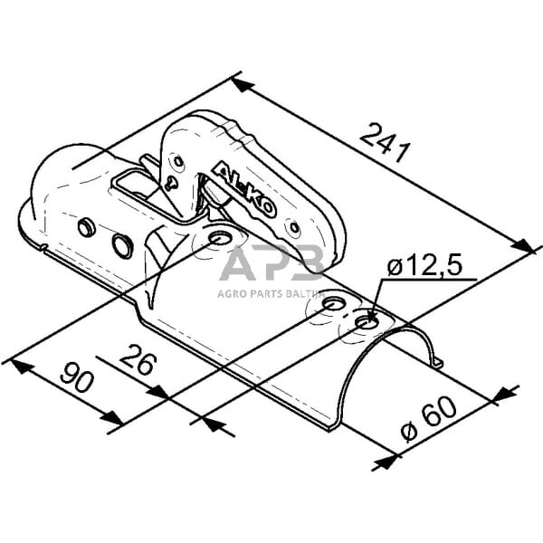 Priekabos sukabinimo spyna AL-KO AK7/B RD 60 PLUS, 1367024 1 Priekabos sukabinimo spyna AL-KO AK7/B RD 60 PLUS, 1367024 1