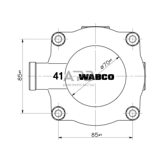 Priekabos valdymo vožtuvas Wabco 9730020700 4 Priekabos valdymo vožtuvas Wabco 9730020700 4
