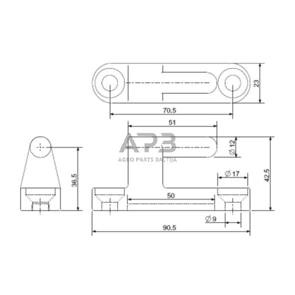 Priekabos vyris 730033KR 3