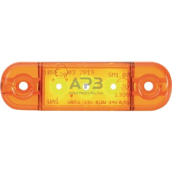 Priekabos žymeklio LED lemputė 12/24V, 84x24mm, Waś 1400300708 1 Priekabos žymeklio LED lemputė 12/24V, 84x24mm, Waś 1400300708 1
