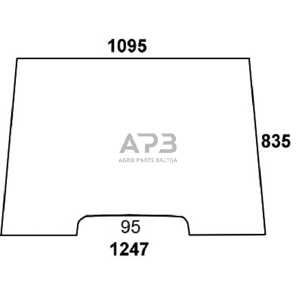 Priekinis kabinos stiklas 3900625M1N Priekinis kabinos stiklas 3900625M1N