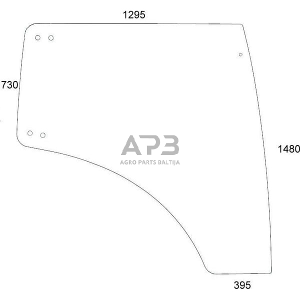Priekinis kabinos stiklas 737812045051N Priekinis kabinos stiklas 737812045051N