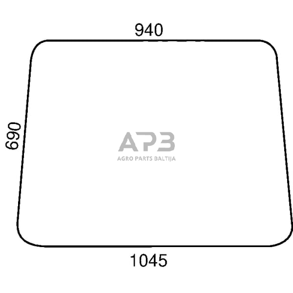 Priekinis kabinos stiklas Agco 1670361M1